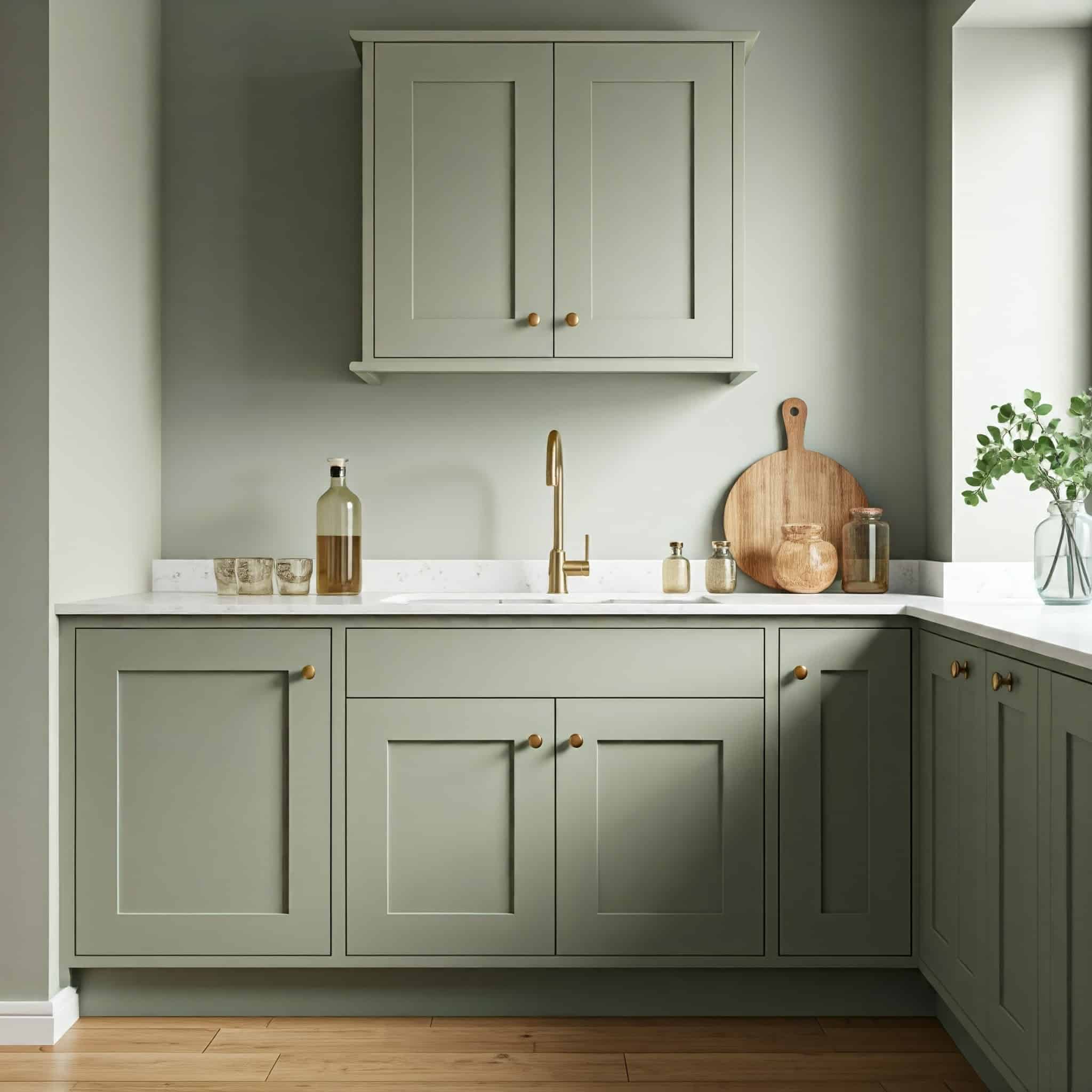 Sage Green cabinet doors